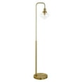 thumbnail image 1 of 62 in. Brass Arched Floor Lamp with Clear Transparent Glass Shade, 1 of 1