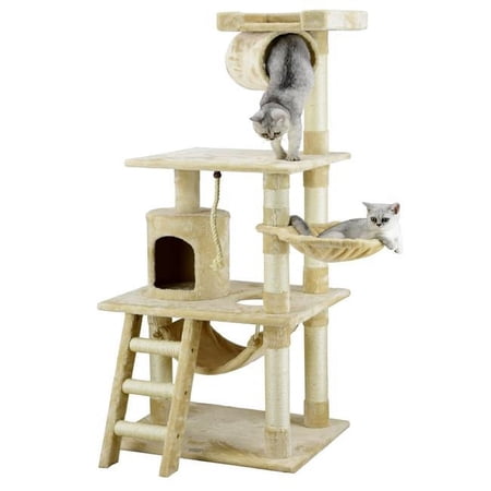62 in. Classic Cat Tree with Sisal Covered Posts
