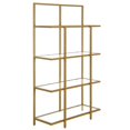 thumbnail image 1 of 62 in. Gold Metal & Glass Four Tier Etagere Bookcase, 1 of 1