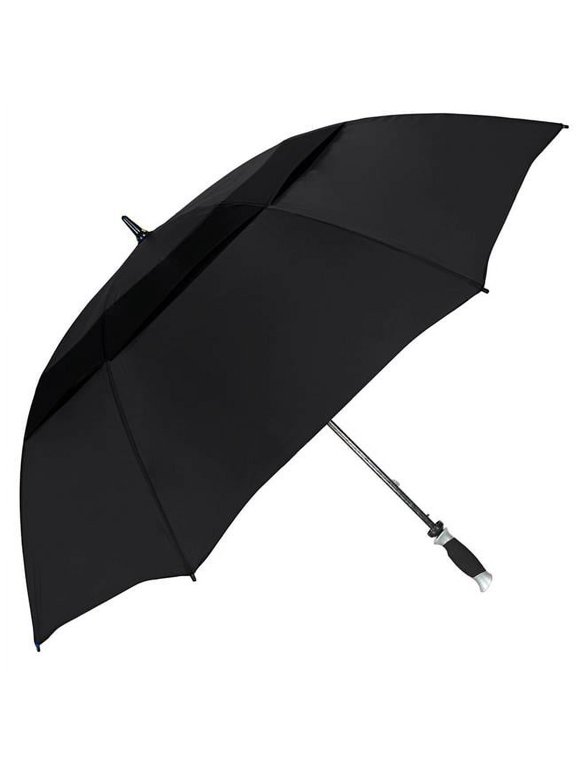62 in. Vented Typhoon Tamer Umbrella, Black