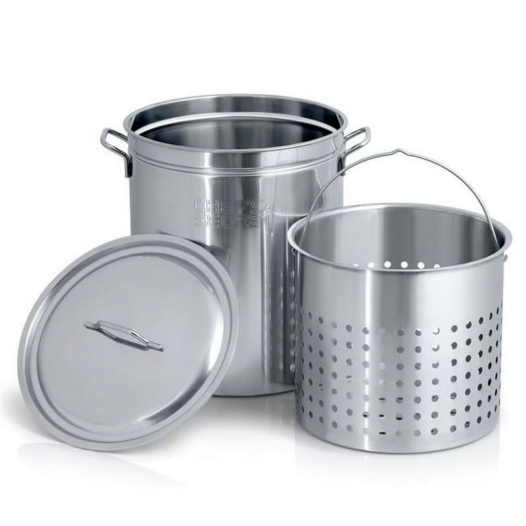 62 qt. Stainless Steel Stock Pot with Lid 62 qt. Stainless Steel Stock Pot with Lid
