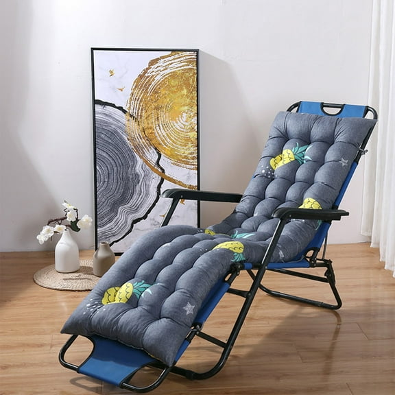 62 x 19 Inch Chaise Lounge Cushions Soft Lounge Chair Cushion Gravity Chair Cushion Sofa Lawn Furniture Cushion Pad with Tie for Outdoor Indoor Patio Home Without Headrest