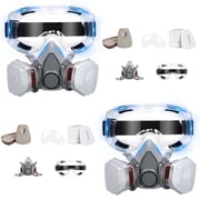 Pomerol Half Face Respirator with Activated Carbon Filter for Painting & Dust Protection, 2-Pack