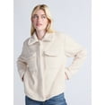 thumbnail image 1 of Time and Tru Women's Boucle Trucker Jacket, Midweight, Sizes XS-2X, 1 of 7