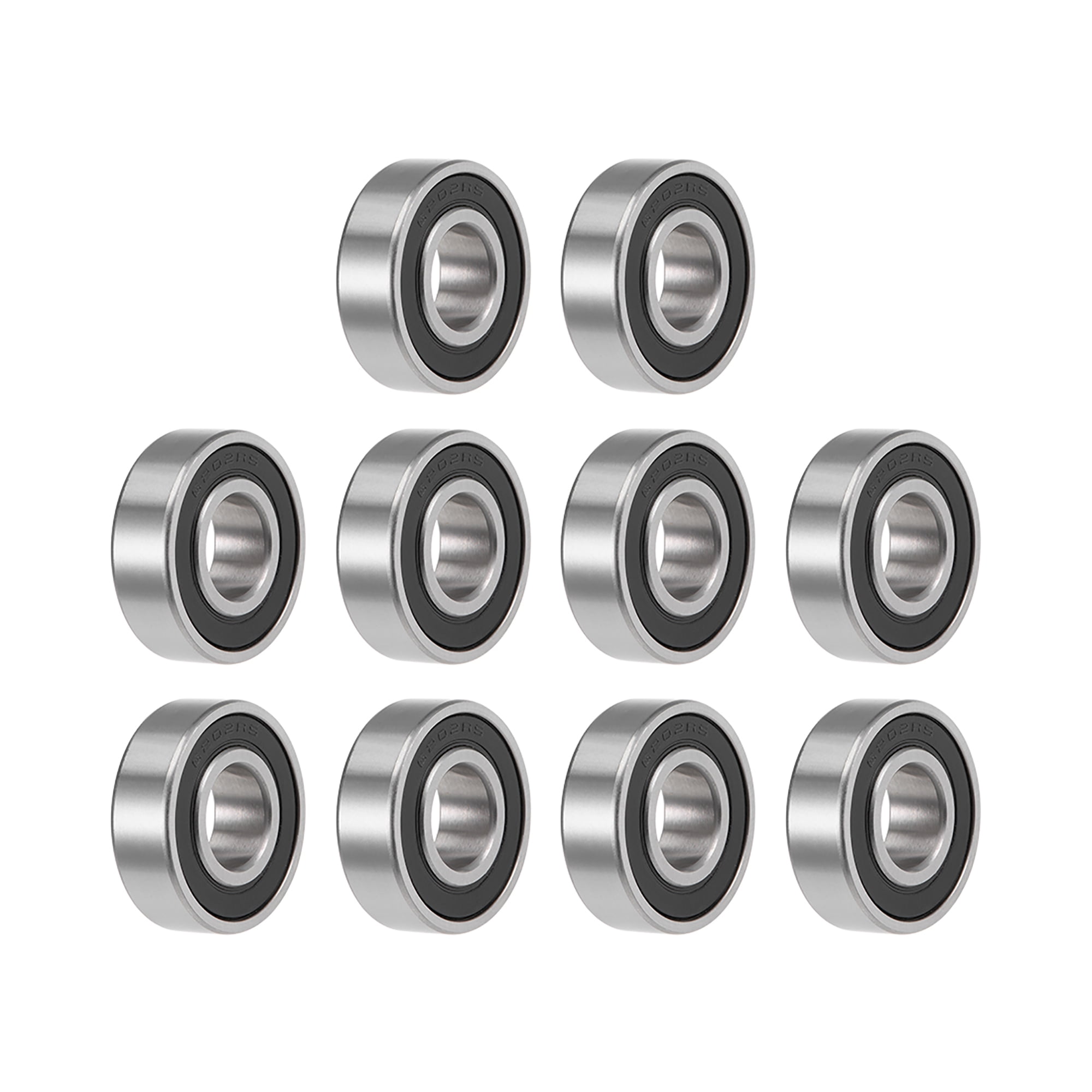 6202-2RS Deep Groove Ball Bearings Z2 15mmx35mmx11mm Double Shielded Carbon Steel 10pcs