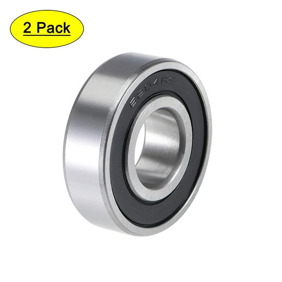 6204-2RS Deep Groove Ball Bearings 20mmx47mmx14mm Double Sealed Chrome Steel P5 2pcs