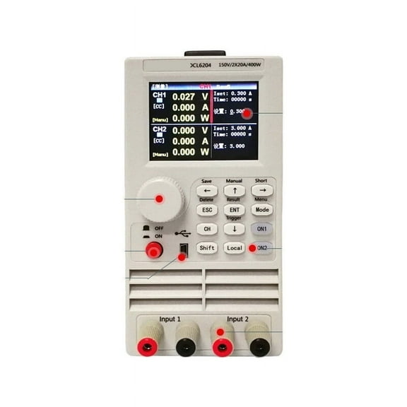 6204 Dual Channel DC Electronic Load Tester LED Drive Power Battery Load Meter 400W ,Wide Application