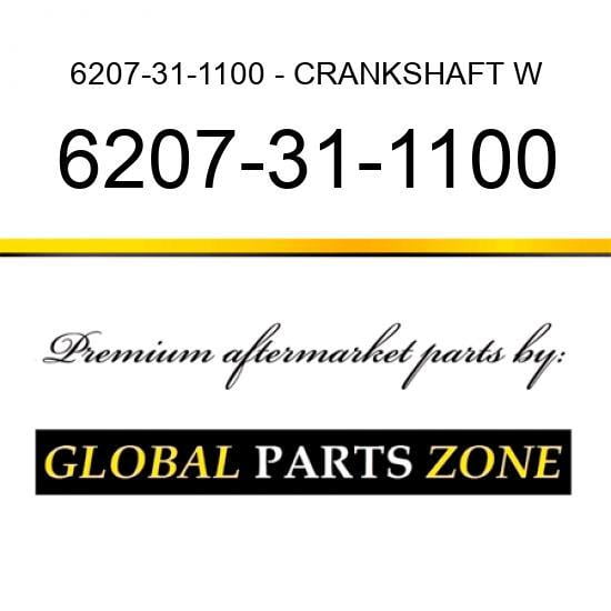 6207-31-1100 - CRANKSHAFT, W/GEAR (FORGED) S6D95L 6207311100 fits KOMATSU