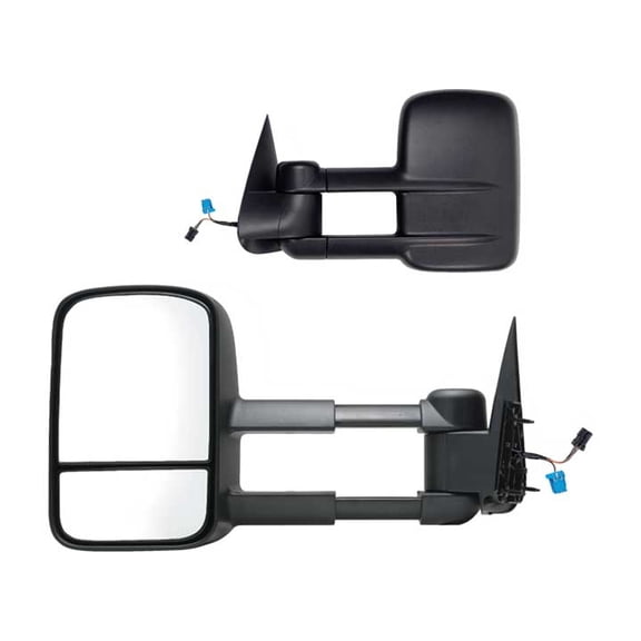 0306 SILV/SIER/AVA/SUB/TAH/YUK PR HEATED POWER FOLDAWAY OE MIRROR BLK EXTENDABLE TOWING DUAL GLAS