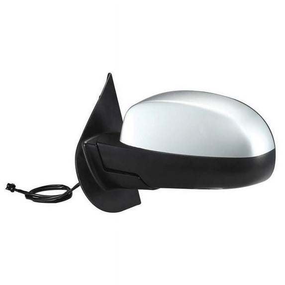 62088G - Fit System Driver Mirror for Avalanche, Silverado/ Sierra 1500, Silverado/ Sierra 2500/3500, Suburban, Tahoe, Yukon, Denali/ XL, 09-13 Silverado/ Sierra Hybrid, blk/ chr, fold, Heated Power