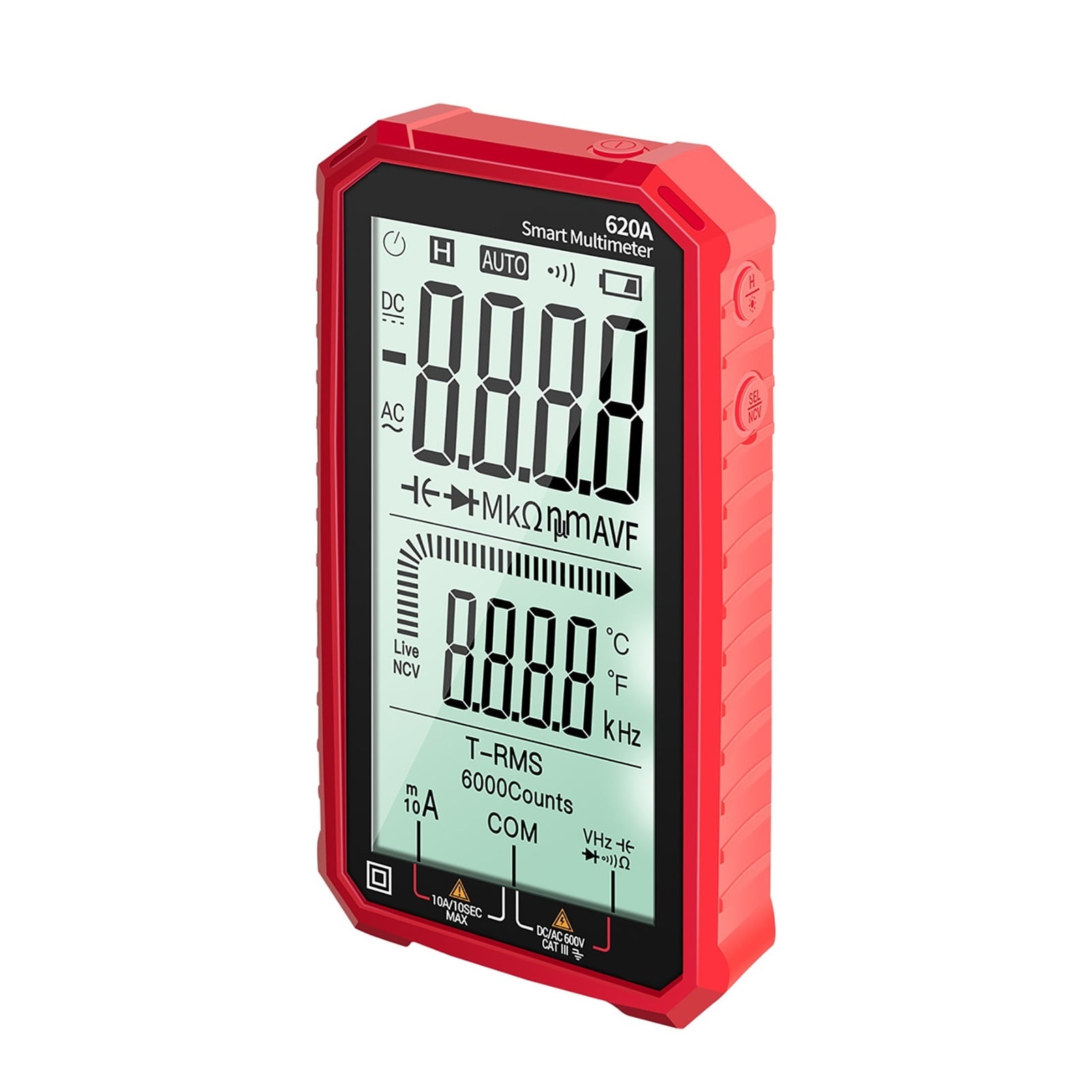 620A Digital Smart Multimeter Transistor Testers 6000 Counts True RMS ...