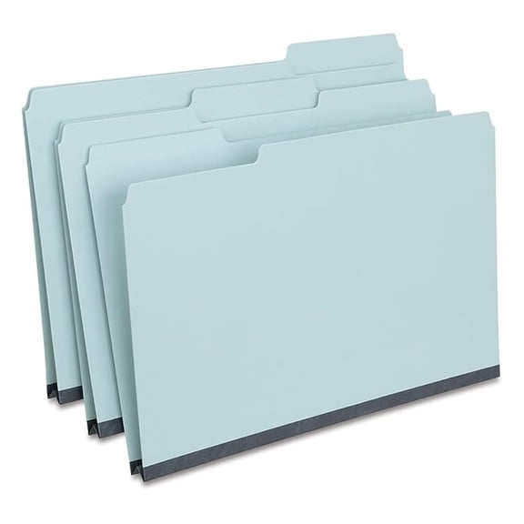 621318 3-Tab Pressboard File Folders Legal Blue 25/Box