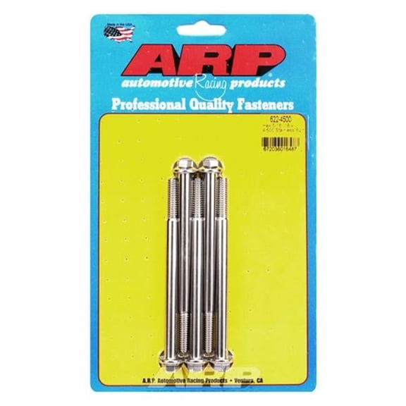 622-4500 0.31-18 x 4.5 in. Stainless Steel 6 Point Bolt Kit - Set of 5