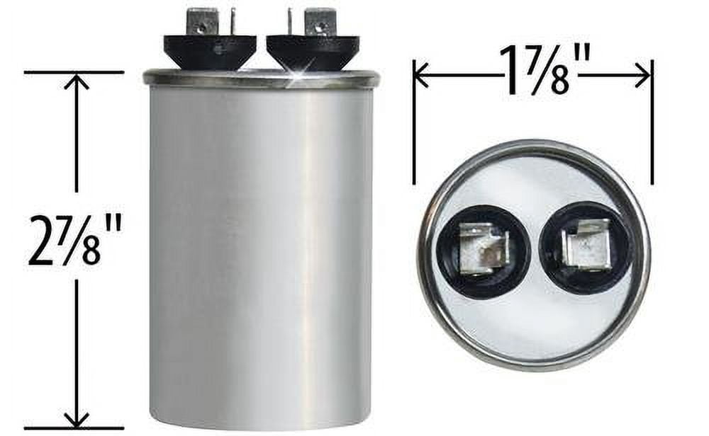 Nordyne 01-0276 Dual Run Capacitor 60+7.5 MFD 370V Round