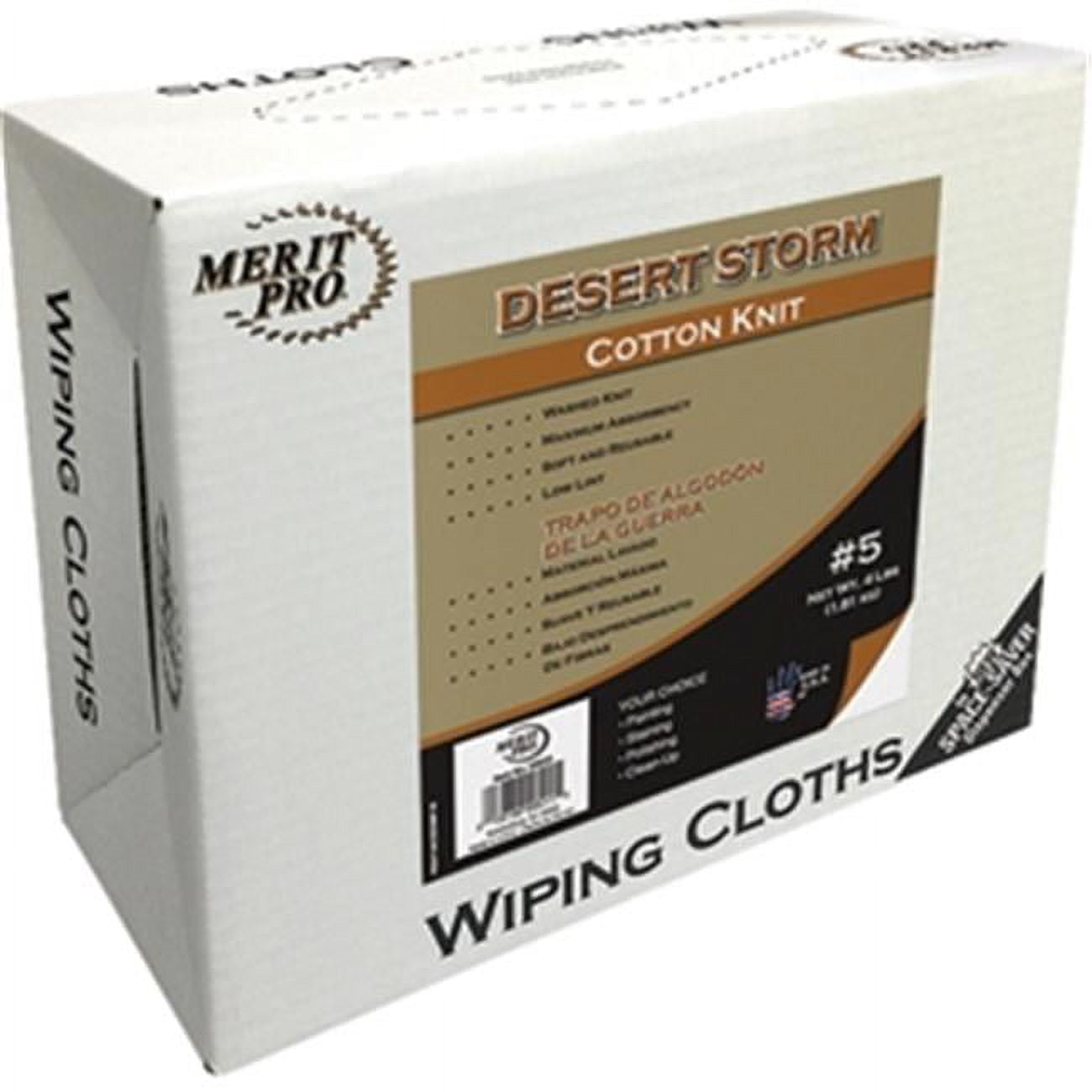 New Washed Tan Material Rags - Desert Storm - 50 LB Box : 10-200-A
