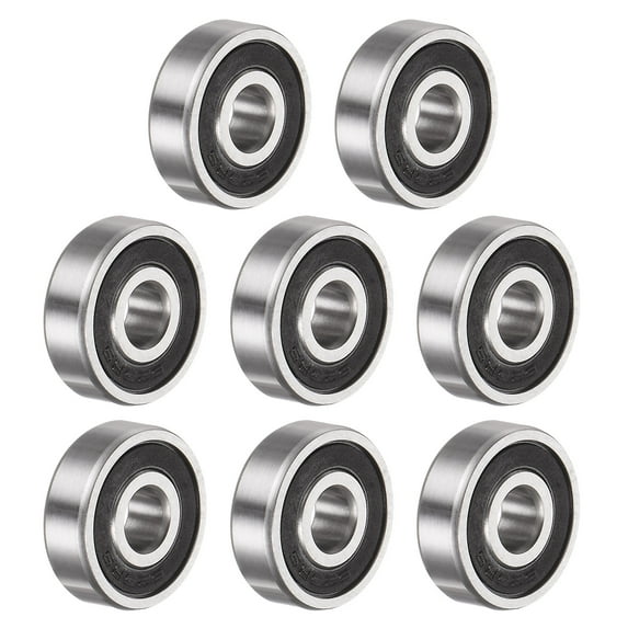 625-2RS Deep Groove Ball Bearings, Chrome Steel Z2 Double Rubber Sealed Bearing 5mm x 16mm x 5mm, 8 Pack