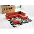 thumbnail image 1 of 625 Italian Leather Sectional Pumpkin in Right Hand Facing, 1 of 1