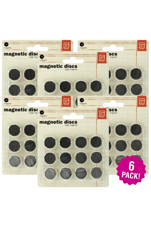 .625" Magnetic Discs 72 count, Multipack of 6