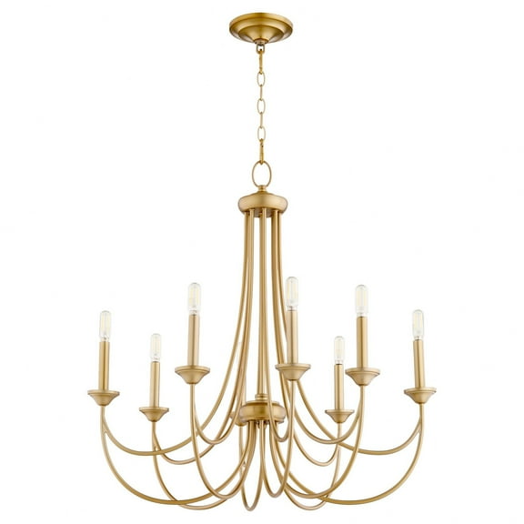 6250-8-80 Quorum Lighting Brooks - 8 Light Chandelier-30 Inches Tall and 28.75 Inches Wide -Traditional Installation