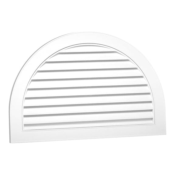 626095-00 22" Half Moon Decorative Gable Vent, White