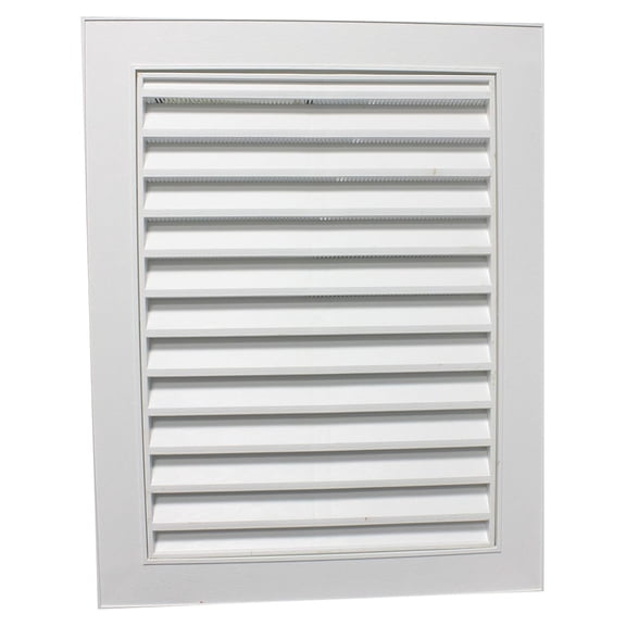 626120-00 Large Rectangular Gable Vent, 22 in W X 28 in H, 74 Sq-in, Polypropylene, 22" x 28", White