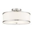 thumbnail image 1 of Livex Lighting Park Ridge 15" 3-Light Metal Ceiling Mount in Brushed Nickel, 1 of 14