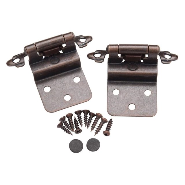 62727 Self Closing 3/8 inch Offset Inset Hinges Oil Rubbed