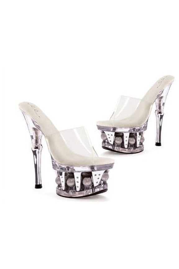 629-VANITY 6" Heel Clear Mule Shoe