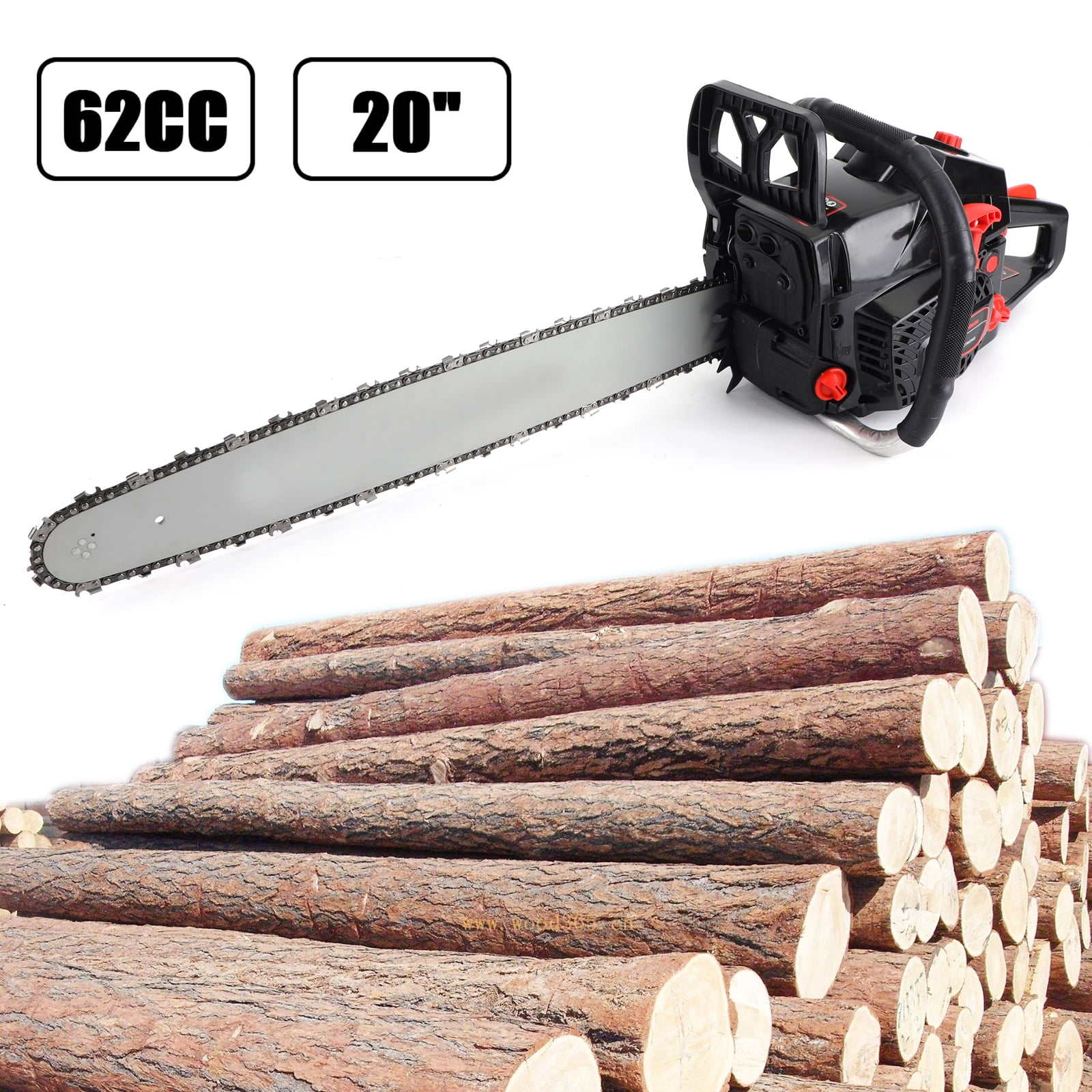 62CC 20 Inch Gas Chainsaws,2 Cycle Gasoline Chainsaw Gasoline Powered Handheld Cordless Petrol