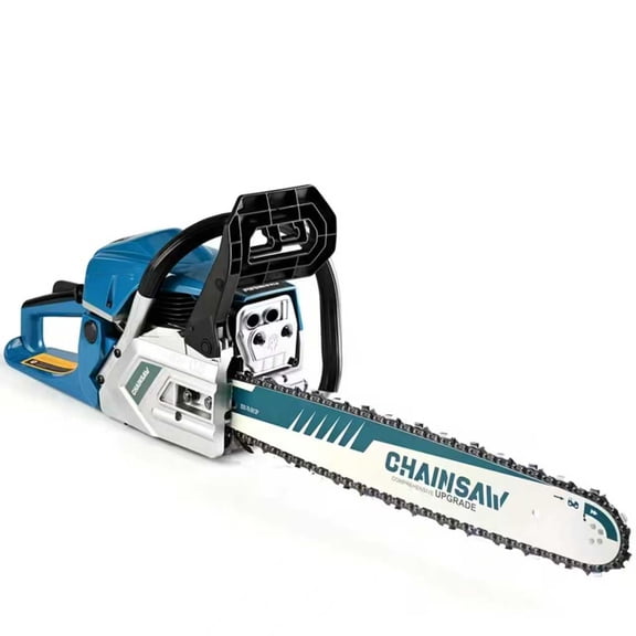 62CC-20 inches powerful gasoline powered chainsaw light blue