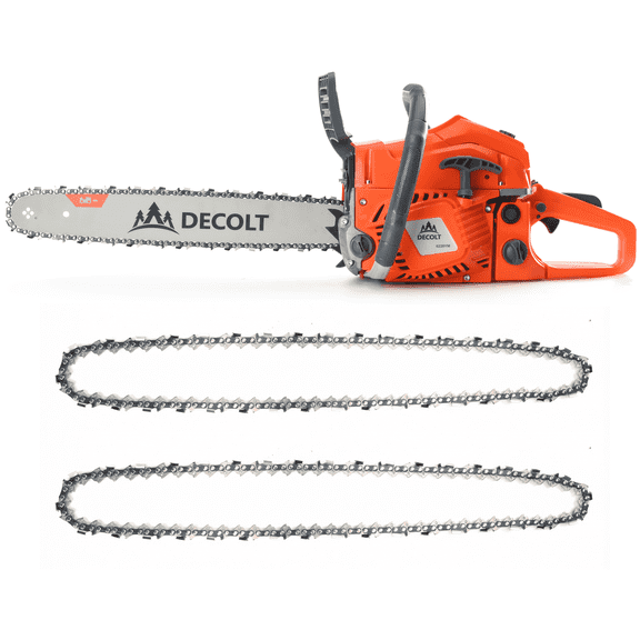 62CC Gas Chainsaw with 2 Chains, 20-inch 2-Stroke Powerful Gasoline Chainsaw for Cutting Wood and Pruning Trees 6220YM