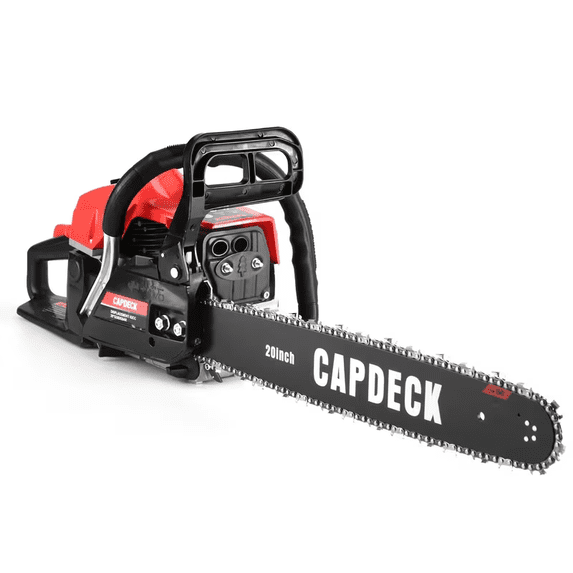 62CC High-power gasoline chainsaw, classic black-red design, strong cutting power