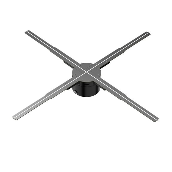 62CM 3D Holographic Projection Fan Led Advertising Display Holographic Light Remote Control Player Support 3D Image ,Portable Design