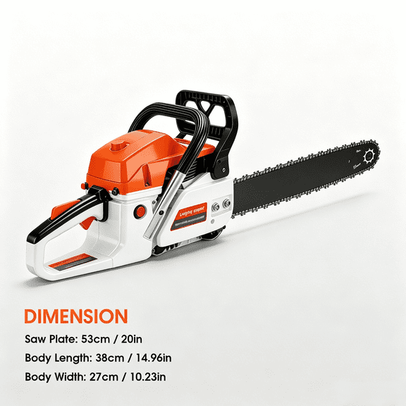 62Cc Gasoline Chainsaw, Powerful 2-Stroke Engine, 20-Inch Handheld Gasoline Chainsaw for Forestry/Wood Cutting | 2-Cycle Professional Chainsaw for Garden/Farm/Yard | This Is The Best Birthday Gift