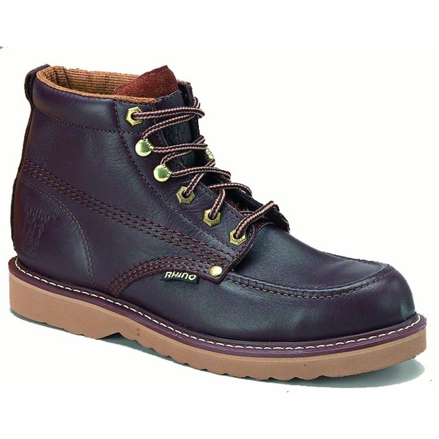 Rhino 6-inch Moc Toe Leather Work Boot - Model 62M28 - Walmart.com