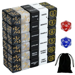 62PCS MTG Life Counter Dice Set for Magic The Gathering MTG CCG Card Gaming Accessories