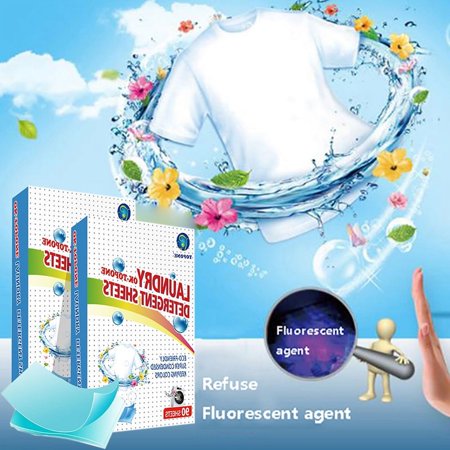 62PCS New Formula Laundry Detergent Sheets Wash Laundry Washing Powders CleaD AL