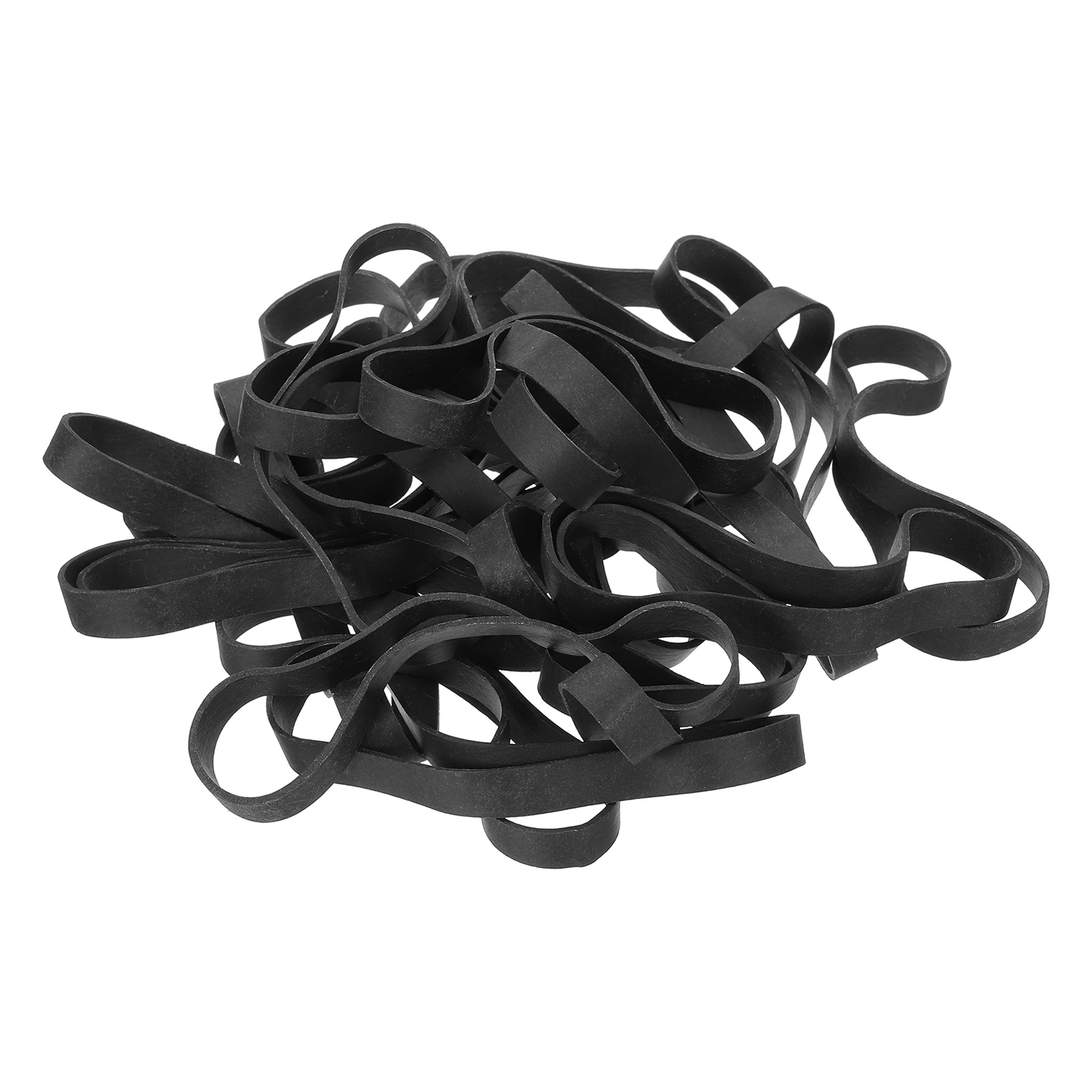62Pack Rubber Bands, 5.91x0.39 Inch Elastic Bands for Office Supplies, Black