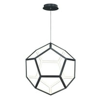 E25104-BK ET2 Lighting Penta-62W 1 LED Medium Pendant-22 Inches wide by 22 inches high