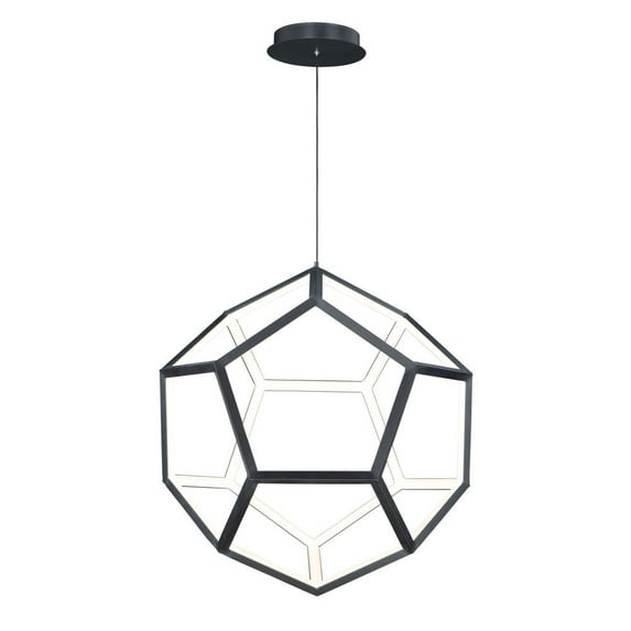E25104-BK ET2 Lighting Penta-62W 1 LED Medium Pendant-22 Inches wide by 22 inches high
