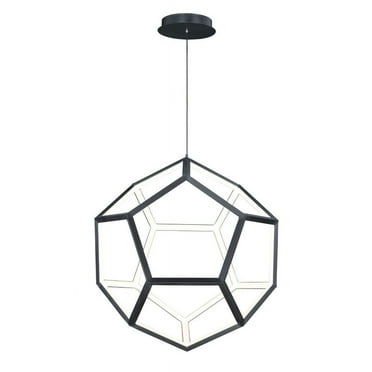 -62W 1 Led Medium Pendant-22 Inches Wide By 22 Inches High Et2 Lighting E25104-Bk