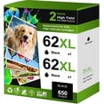 thumbnail image 1 of 62XL Black Ink Cartridge Compatible for 62 Black Ink Cartridge Envy 5055 5540 5600 5660 7640, 1 of 17