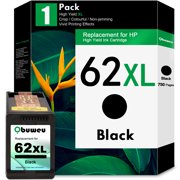62XL Ink Cartridge 1-Pack Black Compatible for HP62 XL Ink Cartridge for OfficeJet 5740 5745 Envy 7640 5660 Printer