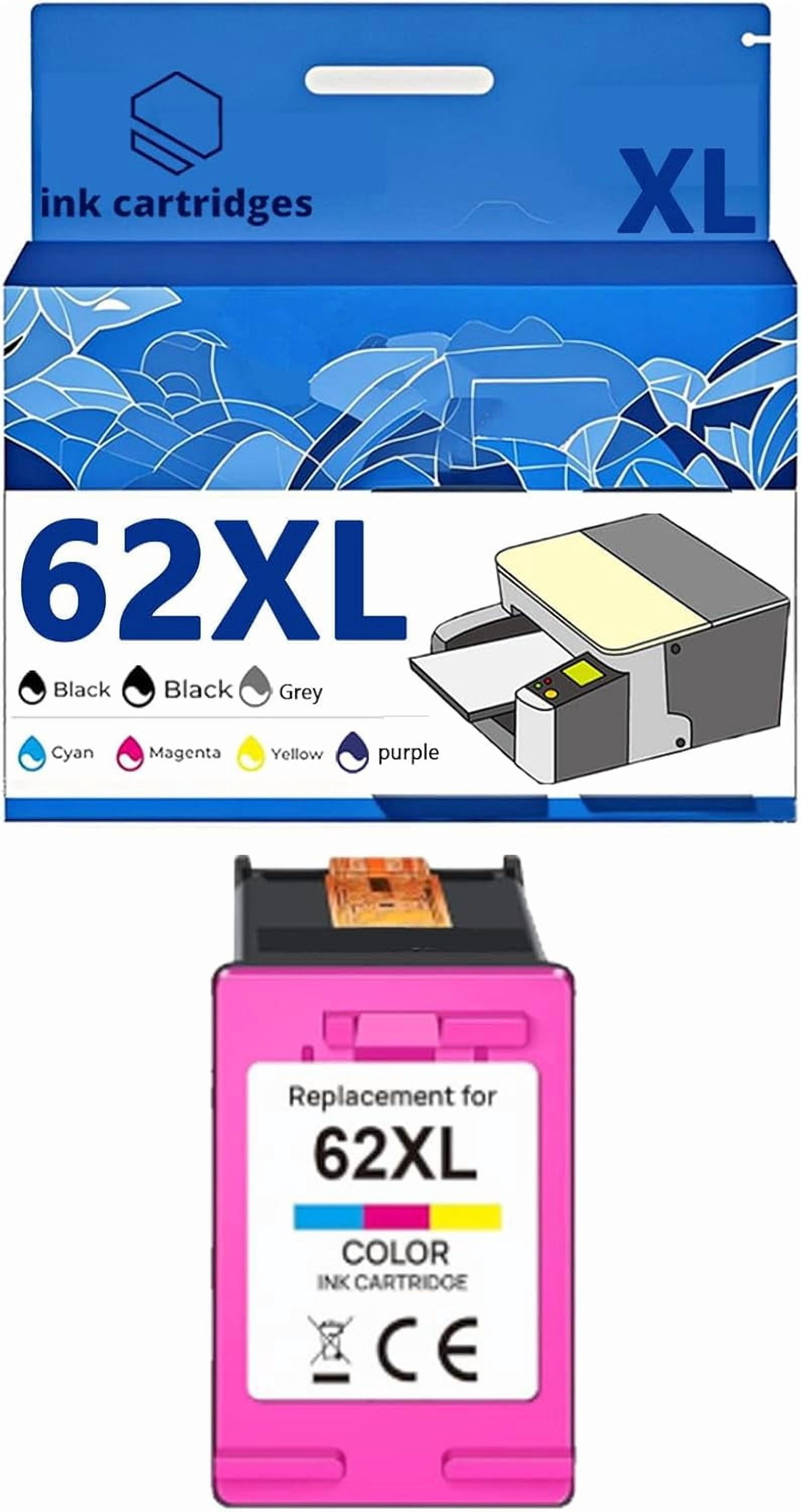 Chrisp Ink 62XL Ink Cartridges Compatible for HP 7640 5540 5640 7645 5660 5740 ...