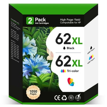 2-Pack Compatible HP 62XL Black Ink Cartridge – For ENVY 5646 5660 7640 7645 OfficeJet