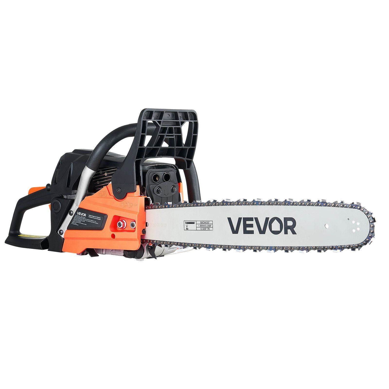 62cc 20 Inch 3.8HP Gasoline Chainsaw with Non Slip Handle Dual Fuel Tank for Wood Cutting Tree Trimming Land Clearing