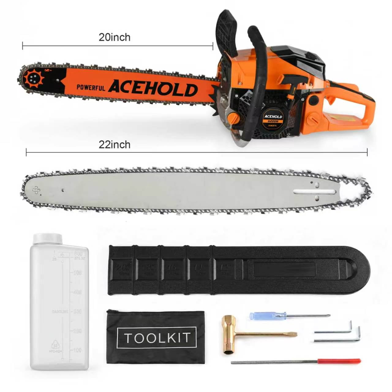 62cc 3.0HP Gasoline Chainsaw | 20-inch Heavy-duty Cordless Gasoline Chainsaw
