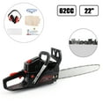 thumbnail image 1 of 62cc Chainsaw 22" Bar Powered Engine 2 Cycle Gasoline Chain Saw Red, 1 of 10