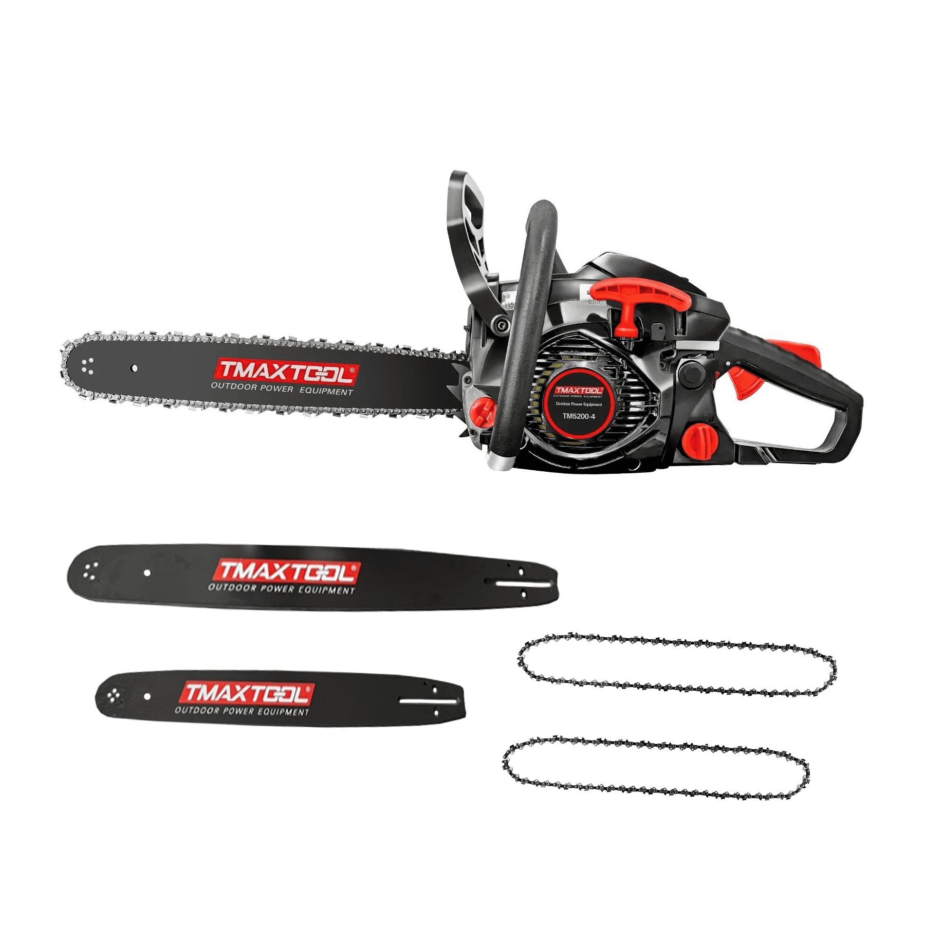 62cc Powerful 20 inch +16 inch Gas Chainsaw with 2 Stroke Perfect for Pruning, Limbing, and Sawmill Operations,black
