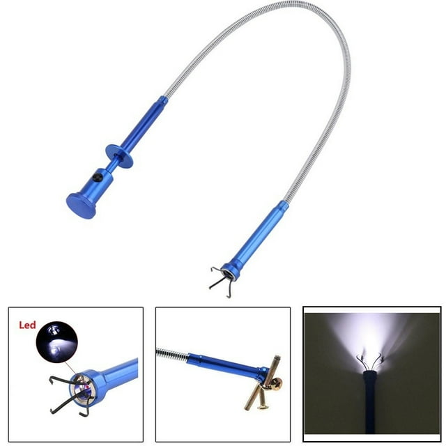 62cm Flexible Claw Pick Up Tool LED Light Picker 4Claw Trash